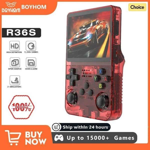 BOYH NEW R36S Retro Video Game Console Linux System 35 Inch IPS Sn Portable Pocket Player 64GB 128G Games best Kids gifts H251113
