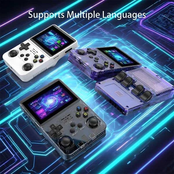 R36S Retro Handheld Game Console With Linux System 35-Inch IPS Sn Portable Pocket Video Player 64GB Classic Games H251113