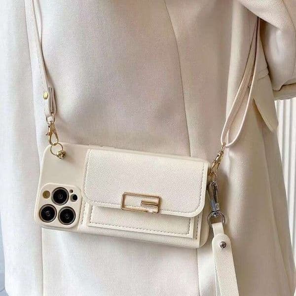 Designer Phone Case Trendy Brand X Loop Buckle Coin Card Holder Compatible With Apple 17/14 Phone Case 15 Crossbody Strap 13 Women's