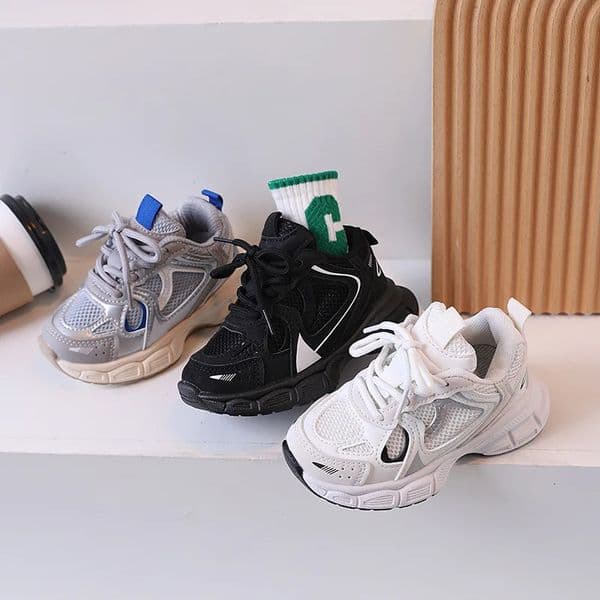 2026 New 251113 Kids cologne Sports Breathable perfume Mesh Sneakers With Thick Soles Boys And Girls Casual Running Shoes For Children Designer