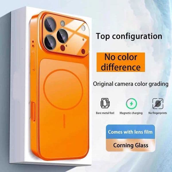 Glass Nano Matte Case For iPhone 17 17Air 17Pro 17Max Magnetic For Wireless Charging Anti-Drop Phone CaseM251114
