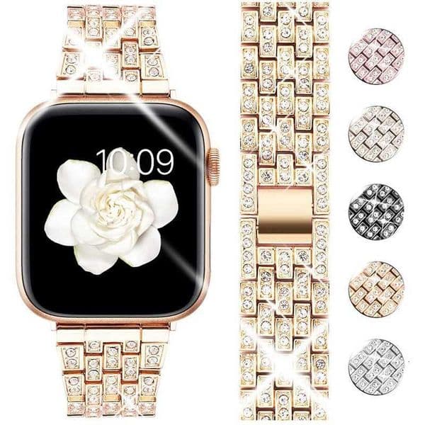 Diamond Bracelet for Watch Band 41mm 40mm wen fashion Stainless Steel Strap iWatch tra 2 49mm 9 8 7 6 SE 5 4 45mm 44mm X251114