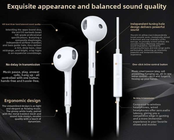Wired headphones, with clear sound quality and comfortable wearing, are an ideal choice for music enthusiasts and daily use