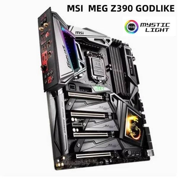 MSI MEG Z390 GODLIKE PC Desktop Motherboard LGA1151 DDR4 RGB 128G SATR36 M23 U2 E-ATX mainboard Support Intel i9/8 gen CPU