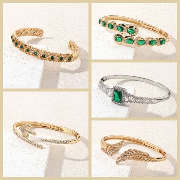 New European and American style emerald high-grade with diamonds Bracelet designer bracelet women luxury jewelry bracelets men luxury bracelet women designer