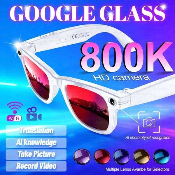 4Gb Smart 800W Pixel AI Shooting Camera HD Photo Video Voice Call Translation Ip67 Waterproof Bluetooth Glasses 2025