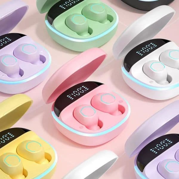 TWS In-ear type M13 Wireless Bluetooth Earbuds Earphones Smart digital display mini headphones for game music Multiple colors IPX5 waterproof and noise-reducing