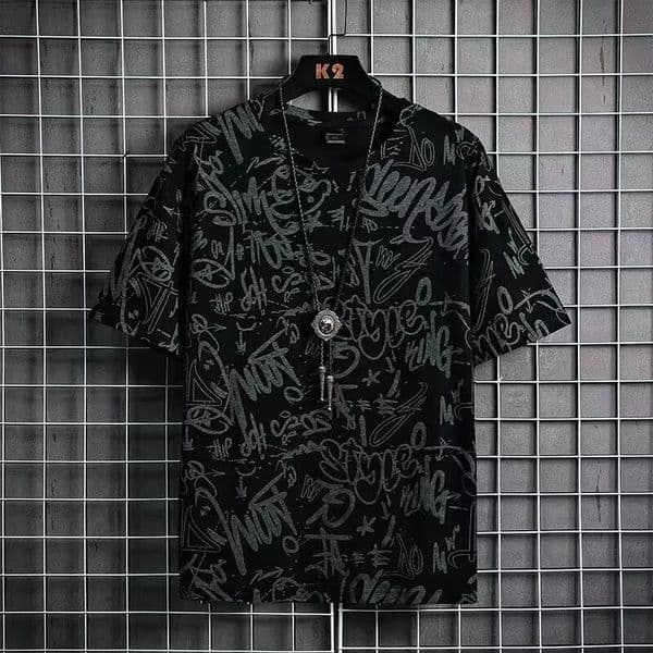 Source Polo Manufacturer New Short Sleeve Designer T-shirt T-shirt Men Summer Thin Ice Silk Breathable Trendy Tee Trendy Brand Ins Boys