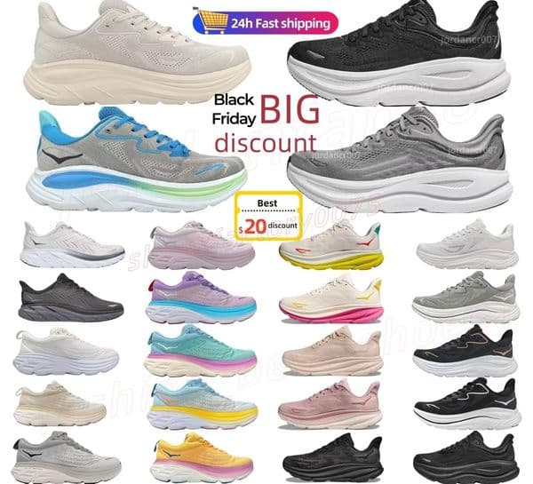 Clifton 10 Boindi 9 8 Hokawomen Hokamen Black Running Shoes For Men Women Sports White Pink Red Grey Beige Free Womens Shipping Trainer Hiking Size 12