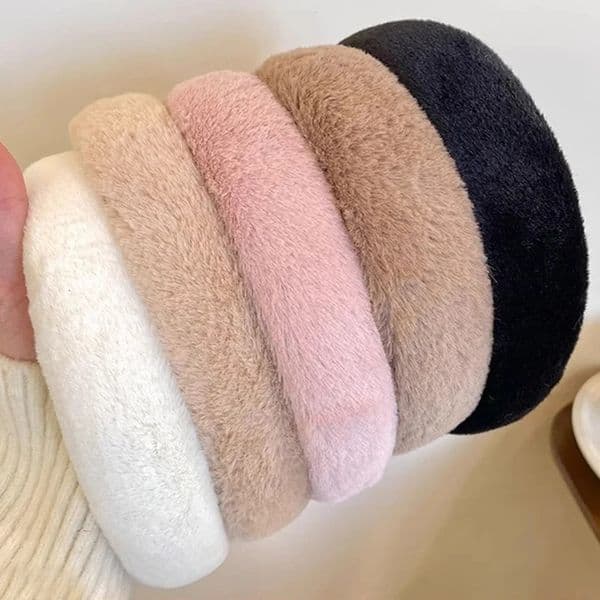 Korean Soft Fluffy Furry Headband Thick Plush Hair Hoop Women Warm Faux Fur Bezel Wide Head Hoop Hairbands DIY Hair Accessories 251113