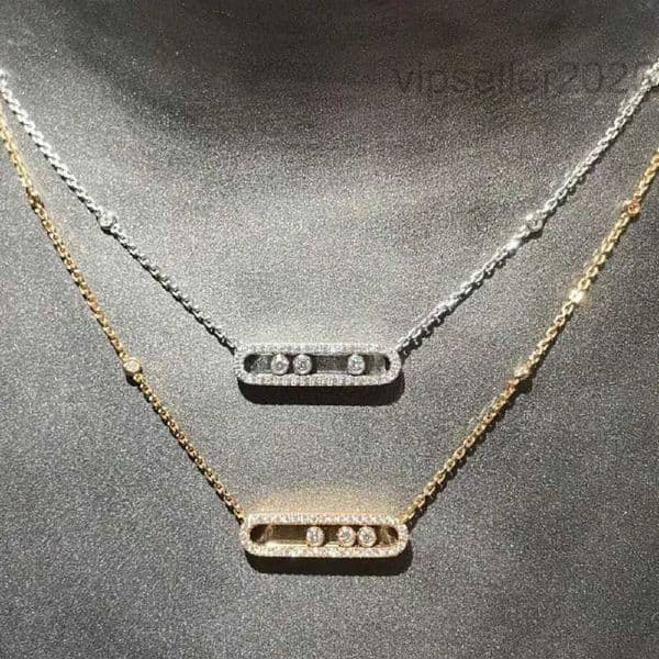 Luxurys designers necklace Fashion trend designers gift silver Knot frame diamond necklace simple personality versatile romantic high class feeling light good