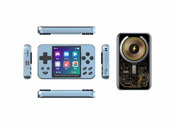 L9 Retro Handheld Video Game Console 5000mA Power Bank 2 in 1 Portable Handheld Game Console Support Wired Wireless Charging