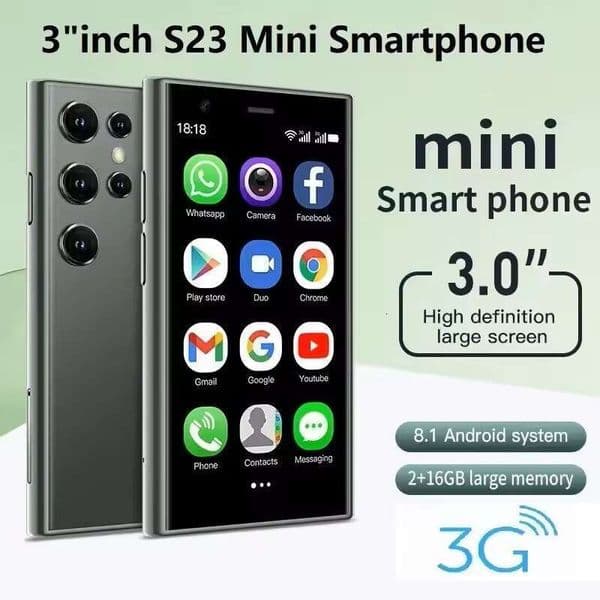 Mini Phone, Smart Small S23pro, Android Phone 2+16