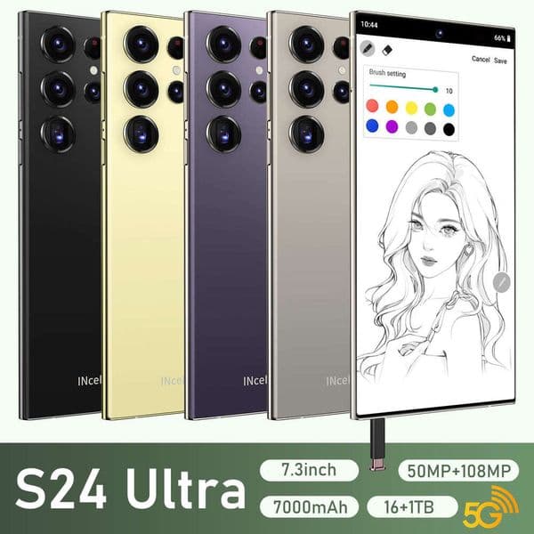 S24 Ultra smartphone 7.3-inch large screen 16+1T 5G Android Smartphone with High-Resolution Display & Dual SIM Capability