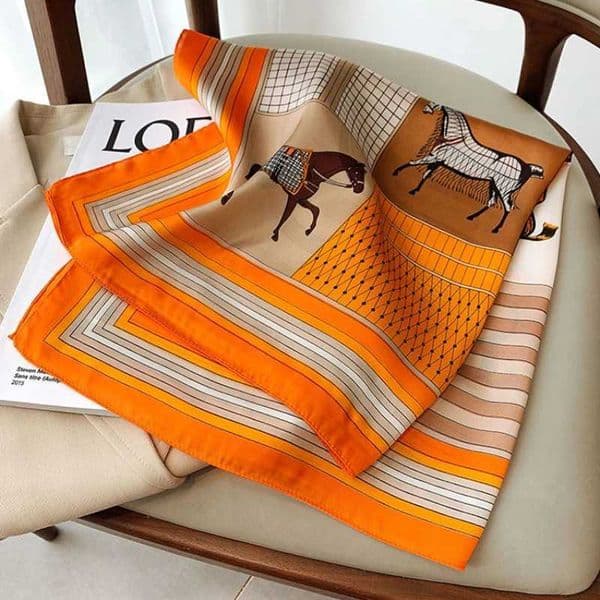 Luxury Brand Design Silk Square Scarf for Women Satin Shawls Casual Scarves Hjiab Hair Bandana Fashion 7070cmXJ251118