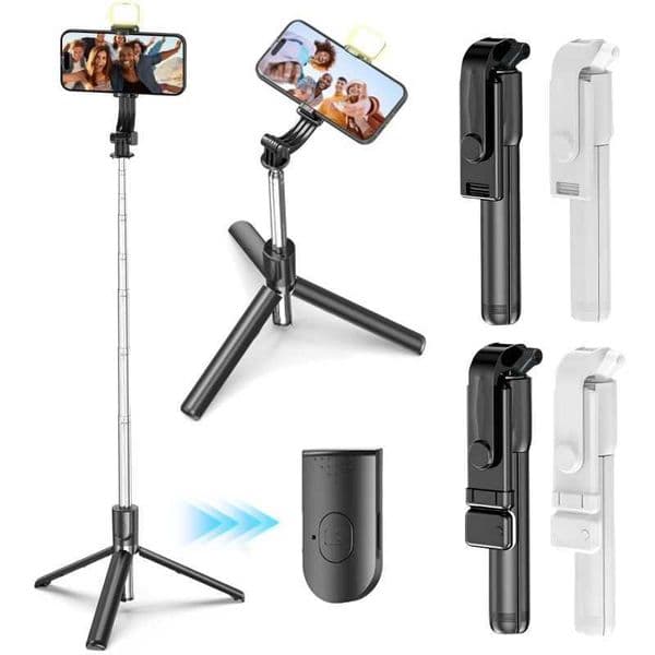 wireless selfie stick light mini tripod expandable single tripod remote shutter outdoor portable phone holder stand Z250418