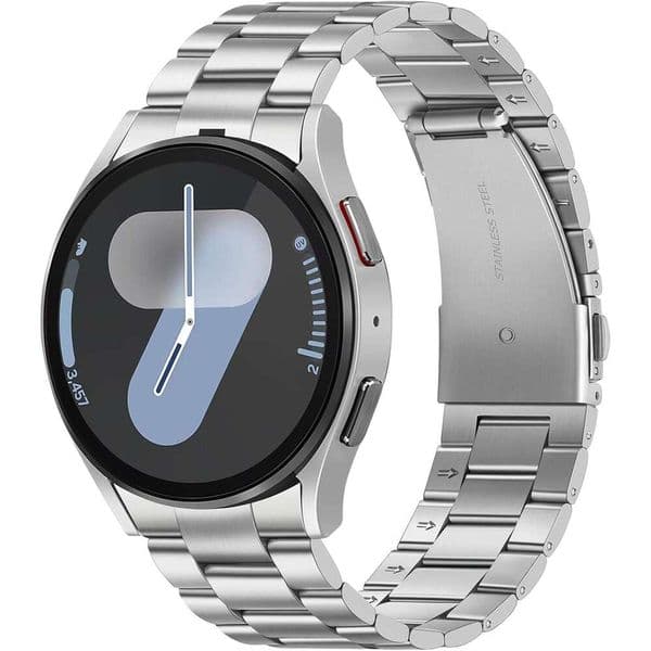 Suphart Metal Bands Compatible with Samsung Galaxy 7 5 4 FE Band 44mm 40mm/Galaxy Watch 6 Classic 47mm 43mm/5 Pro 45mm, No Gap Stainless Steel Strap for Women