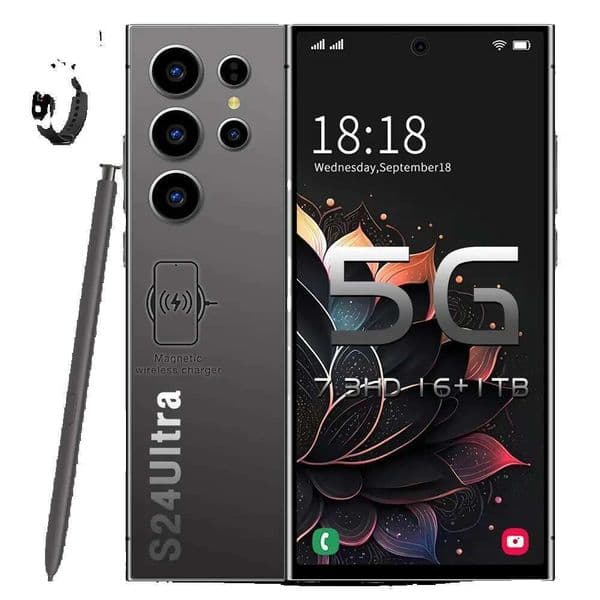 S24 7.3 inch extra large mobile unlock touch screen Android smart 13 system camera phone HD display face recognition 1TB high-end custom