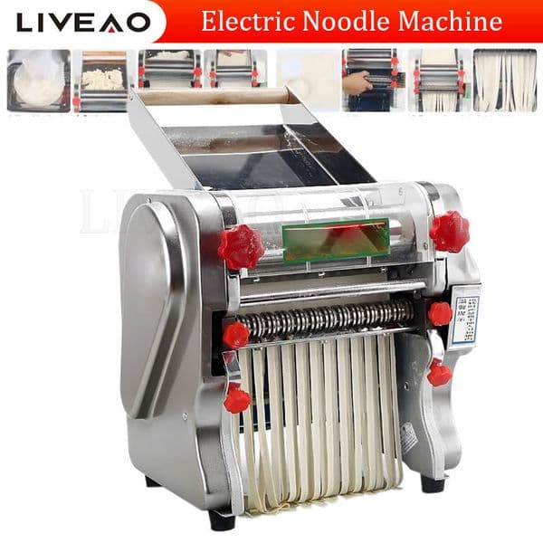Desktop Spaghetti Dough Press Sheeter Roller Kneading Pasta Maker Electric Noodles Machine