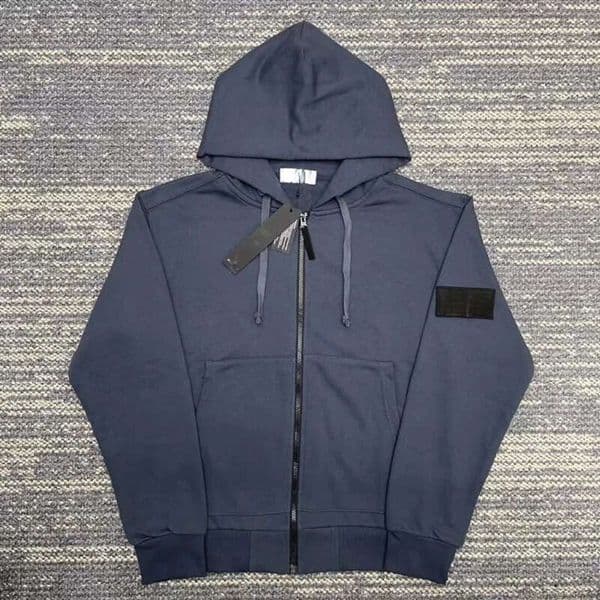 Mens Sportswear Compass Badge Embroidered Street Clothing Zipper Hoodie Casual Breathable Jacket Outdoor Sports Hoodie Jacket