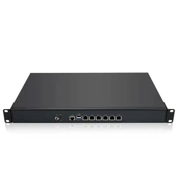 Network System 6 LAN 1U Rack Server Celern J4125 Quad Core ESXI AES-NI POE Pfsense Firewall Router Fanless Industrial Computer