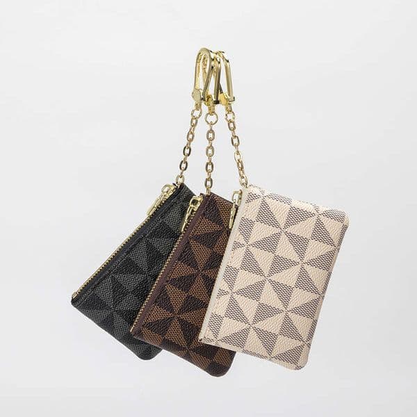 Lacel Urwebin Designer Wallet for women men Mini Vintage Zipper Coin Purse Portable Clutch Keychain With Keyring charms Creative Small Card BagT260606