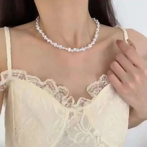Elegant Baroque Short Chain Vintage White Imitation Pearls Beads Choker Necklace for Women Wedding Jewelry Gift