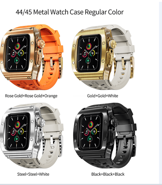Premium Watch Band and Case Compatible with Apple Watch Series 9/8/7/SE2/6/5/SE/4, iWatch Ultra 2 Cases and Band