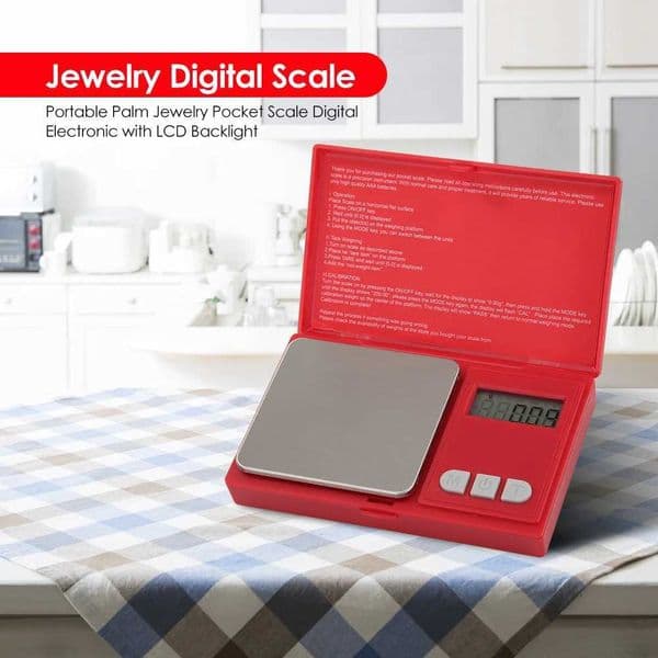 Jewelry scale practical balance weight scale portable stainless steel tray multifunctional durable and lightweight with LCD backlightXJ250423