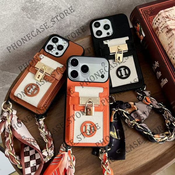 Designer iPhone Phone Case 17 16 Pro Max Luxury Leather Card Wallet Chain Hi Quality 19 18 17pro 16pro 15pro 14pro 13pro 12pro 15 14 13 12 Promax Cover with Box A11 20