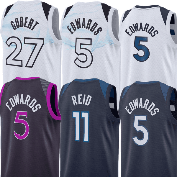 Anthony Edwards Naz Reid Jaden McDaniels Donte DiVincenzo Mike Conley Jesse Edwards Gobert Julius Randle Nickeil Walker Joan Beringer men kids Basketball Jersey
