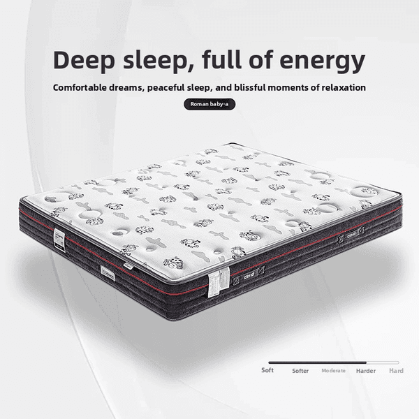 Bedroom Furniture--Customizable Latex Spring Medium-Firm Mattress, High-Density Sponge Comfort Sleep Mattress--4