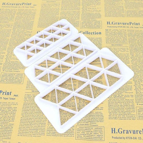 63g Geometric Shape Cake Decorating Tool Fondant Cake Decor Mold Triangl Geometric Plastic