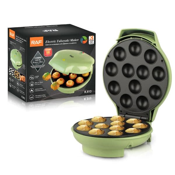 Breakfast Maker - 4-in-1 Portable Double-Sided Baking Machine for Cakes and Takoyaki