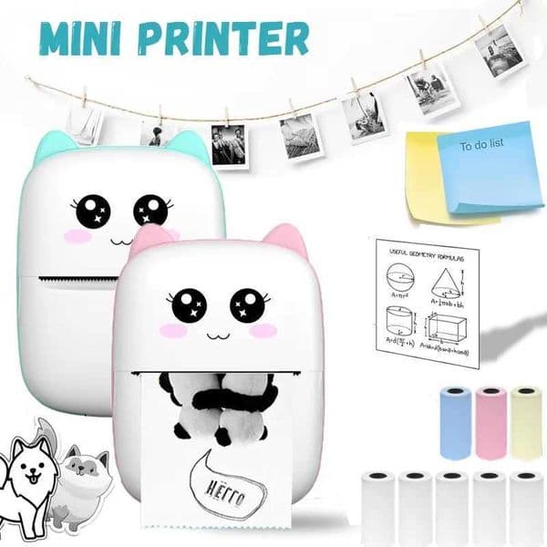 MINI Portable Thermal Printer Wireless Memo Label hine 200dpi Inkless Pocket Imprimante Phone Notes Printing Paper H251127