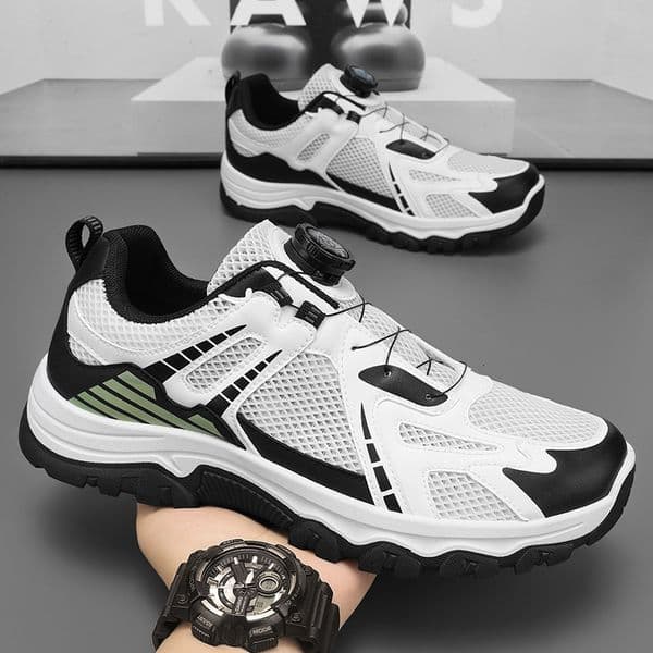 Ddmysports Men S Summer Hiking New Breathable Hollow Mesh Non Slip Wear Resistant Sports Casual Dad Sneakers Trendy Shoes Outdoor Shoes