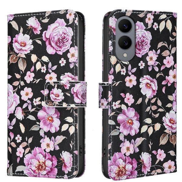 Leather Cases For Samsung Galaxy A37 A57 A27 A17 A07 S26 Edge S25 FE A06 A16 A26 A36 A56 A35 Pro Ultra Plus 4G 5G Wallet Flower Case Cover Shockproof