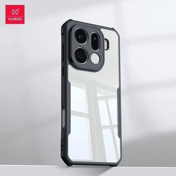 Xundd Oppo Case,Airbags Shockproof Bumper Shell,Stripes Transparent Back Cover For Find X9 Pro Fundas