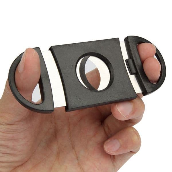 Stainless Steel Portable Double Blade Cutting Tool for Smokers - Compact & Durable Cigar Scissor Accessory