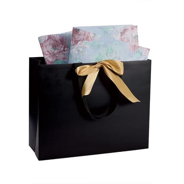 Customizable Handheld Paper Shopping Bags with Gift Bows