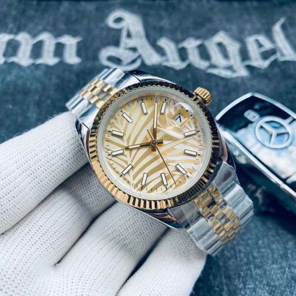 Men Automatic Mechanical 41MM Classic Women Stainless Steel Casual Watch Elegant Auto Movement Timepiece Durable Radiant Mechanized