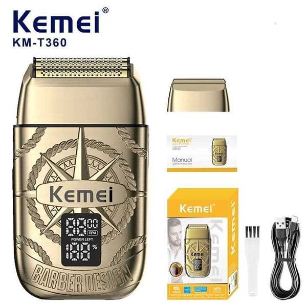 Kemei T362 8500RPM High Speed Dural Blades Traveling Home Using Beard Electrical Mens Shavers Moustache Cutting Trimmers X251128