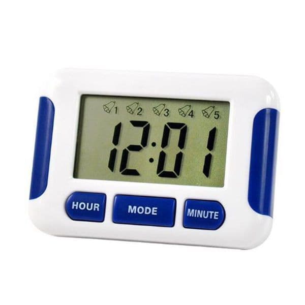 New Alarm Clock 5 Groups Noisy Bell 12/24 Hours Countdown Multi Kitchen Home House Lab