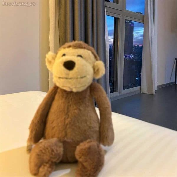 2026 Cyber Monday 50% British jellyscat Same Style Plush Toy Shy Monkey Large Super Cute Plush Toy Gift for Girls Clearance Sale