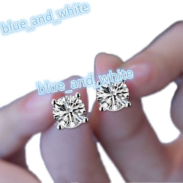 Elegant 18K White Gold Lab Grown Diamond Earrings Custom Jewelry Gift for Women with Real Diamonds
