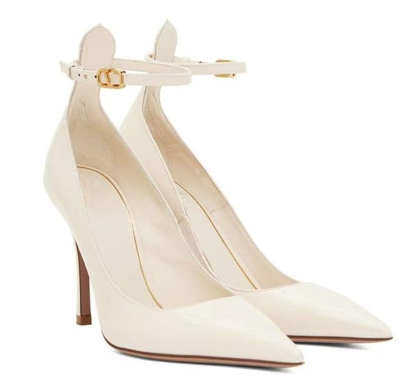 Luxury Designer Bridal Wedding Women Eveninglam Sandals Shoes Satin Pointed Toe Women Pumps Buckle-fastening Ankle Strap Lady High Heels EU35-43