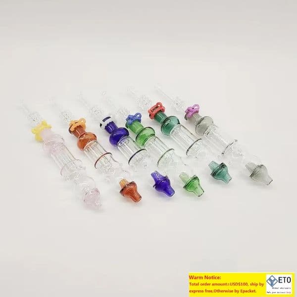 DPGHS010 4.5 Inch Mini Smoking Glass Nector Collector Kit With 10Mm Stainless Steel Tip And Plastic Clip LL