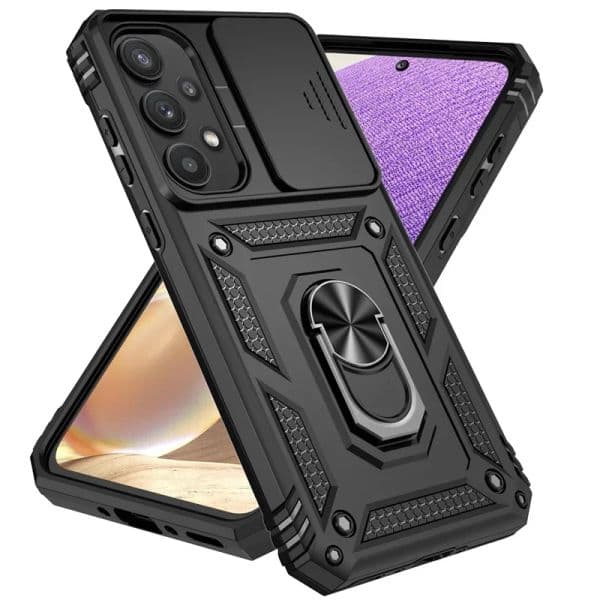 For Samsung Galaxy A05 A05S A15 A35 A55 Case Ring Holder Armor Shockproof Coque For Galaxy S25 Plus S24 S23 Ultra Lens Protect Cover