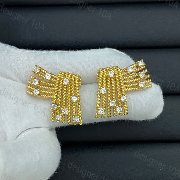 designer earrings and co earing women elegant jewelry silver gold sapphire Stainless Steel Birthday Christmas Gifts for Wedding Party cjewelry 3AA