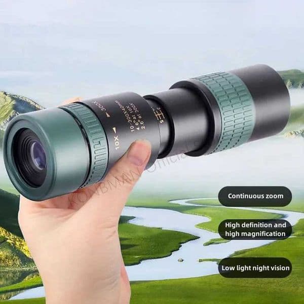 10-300X Zoom High Definition Powerful Binocular Telescope Remote Portable High Quality Professional Hunting Monocular Telescope Z250219